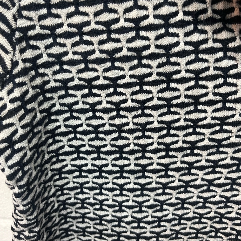 Zara Navy & White Houndstooth Polo Mini Dress - Picture 4 of 5